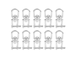 10 Ganchos Giratorios De Doble Extremo De Acero Inoxidable Para Accesorios De Cajas M5