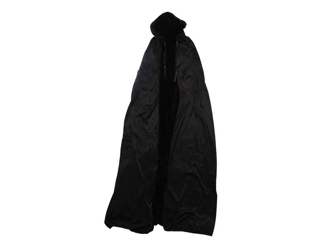 Kkpm-capa Con Capucha De Terciopelo Unisex Para Disfraces Cosplay Fiesta Halloween Navidad Negro Talla L