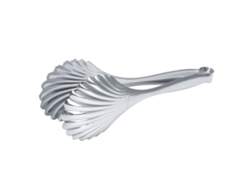 Pinza multifuncional antiadherente de acero inoxidable para alimentos, ideal para ensaladas y cocina.