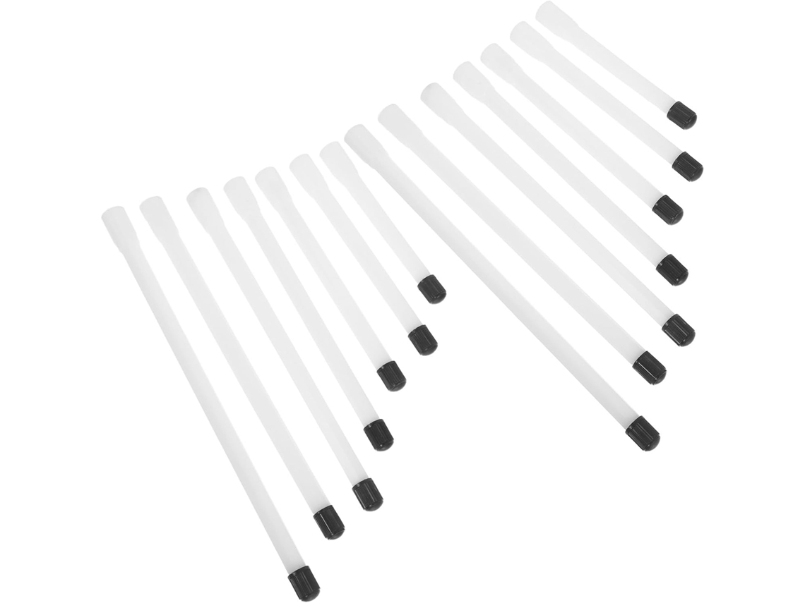 14 Piezas De Extensiones De Válvula De Neumáticos Rectas De Plástico Blanco Para Automóviles, Vehículos Todo Terreno, Motocicletas Y Scooters – Vástagos