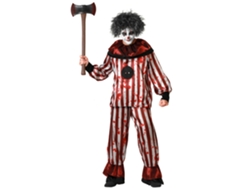 Disfraz Payaso Halloween Jersey Rojo Con Pantalón Adulto Hombre XS ATOSA