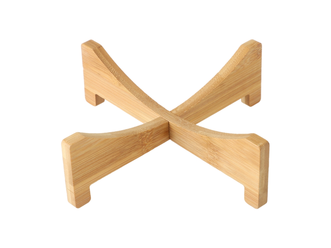 Repisa De Bambú Para Macetas Cruzada Multifunción Para Mascotas Hogar Cocina 17.5x5cm