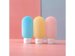(estilo B) Tres Botellas Rellenables De 60 Ml, Sellables Y Apretables.