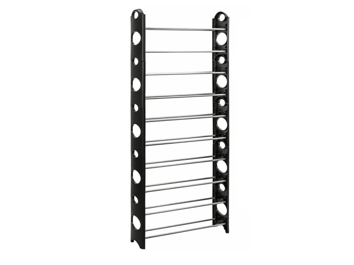 Zapatero organizador de hasta 30 pares Zapatillas Zapatos Sandalias KLACK Negro y Acero