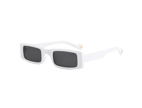 Gafas De Sol Retro De Montura Pequeña - Copos De Gris Blanco Sólido Gafas De Sol De Montura Pequeña Retro - Copos De Gris Blanco Sólido JEIIBRZUI
