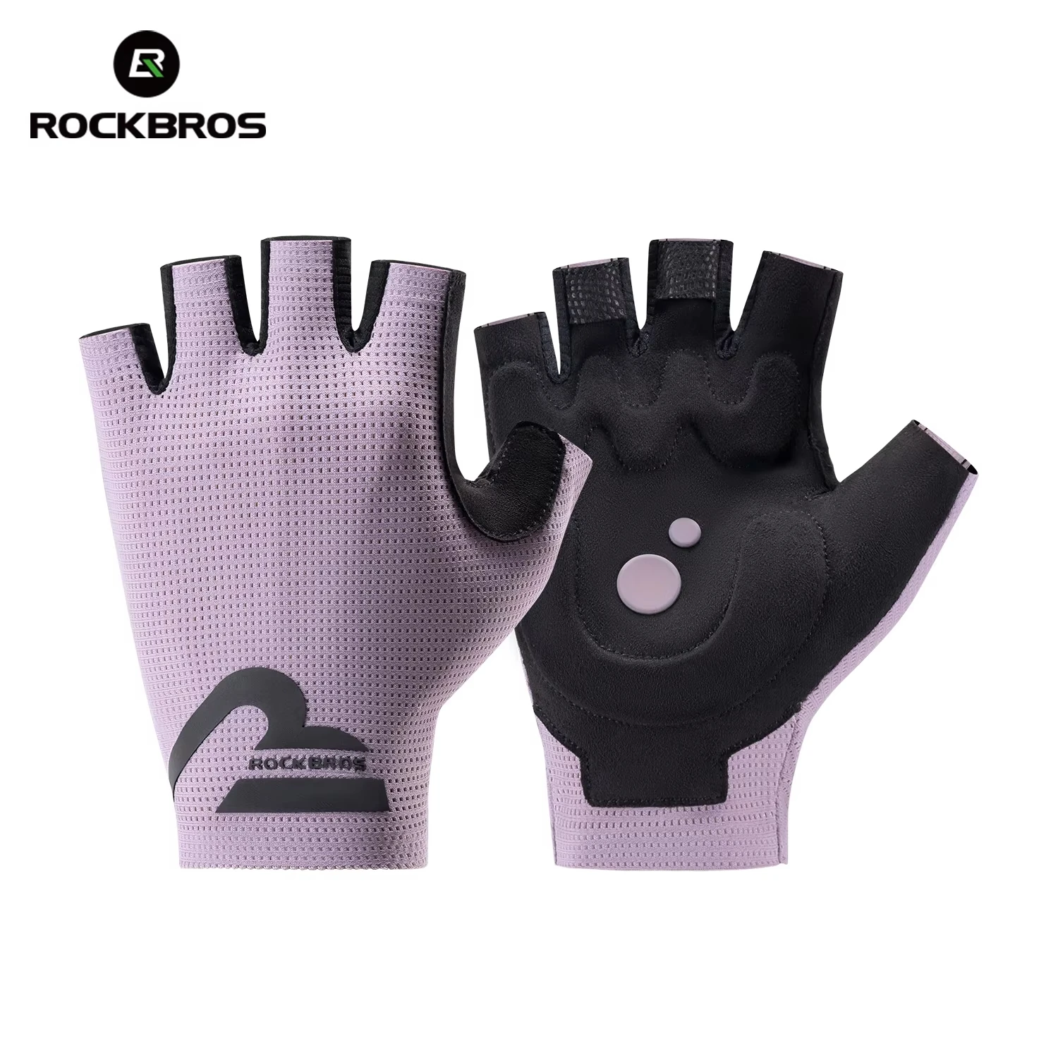 Guantes De Ciclismo (morados, Talla M), De Alta Elasticidad Y Absorción De Impactos, Diseño De Medio Dedo, Transpirables Y Antideslizantes.
