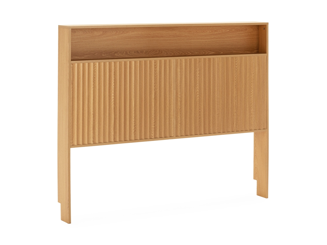 Cabecero De Cama Lluvia 165 Cm Con Almacenamiento Color Roble