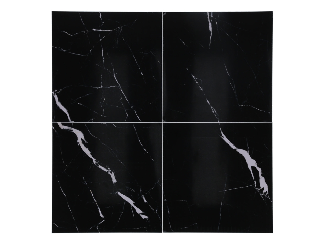 Baok - 4 piezas de adhesivos autoadhesivos de PVC gruesos e impermeables para cocina y baño, 30x30cm, Dlsf01, negro