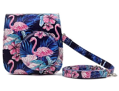 Bolsa SLOWMOOSE para Cámara Fujifilm Instax Mini Negro con Flamenco