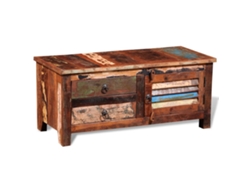 Mueble Auxiliar Para Tv Hi-fi Madera Maciza Reciclada