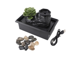 Fontaine Tableau Led Jaune Succulent Électronique Usb Interior