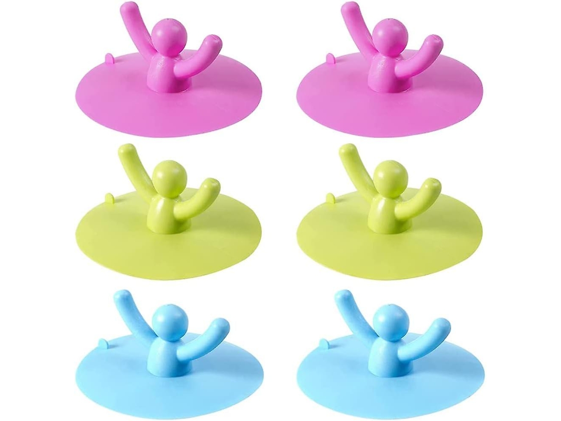 6 Tapones De Escape Para Cocina, Tapones De Silicona Universal, Tapones De Drenaje, Tapones De Bañera De Goma Para Cocinas Baños Lavanderías
