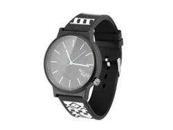 Reloj Analógico De Cuarzo Unisex Con Correa Geométrica De Plástico Y Caja Redonda De Aleación.