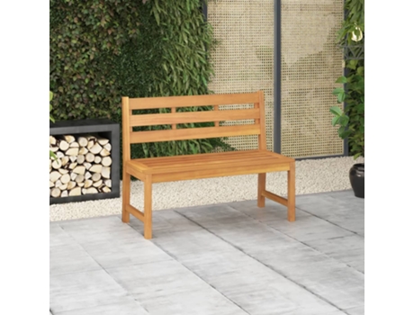 Banco de jardín VIDAXL Marrón Teca (114x59x90 cm)