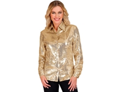 Disfraz o Camisa Moda dorado con lentejuelas para mujer