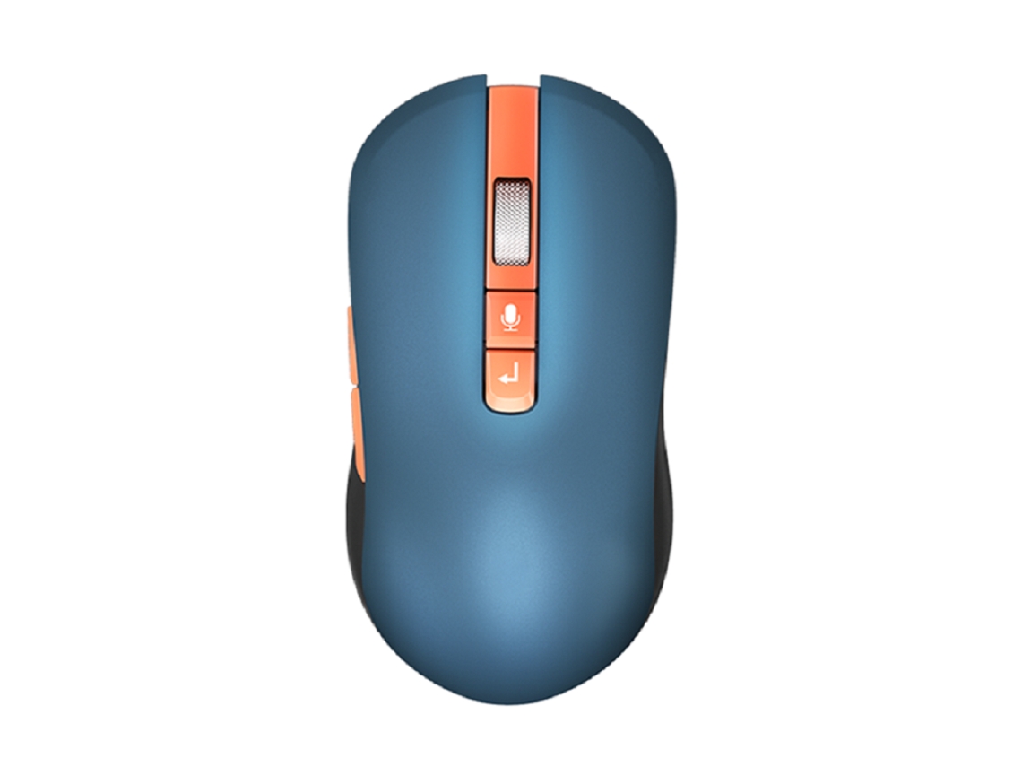 Ratón de voz inalámbrico Yizhood V8 2.4G, inteligente, 2400 DPI, búsqueda por voz, traducción multilingüe de larga duración, para Windows y Mac, color azul