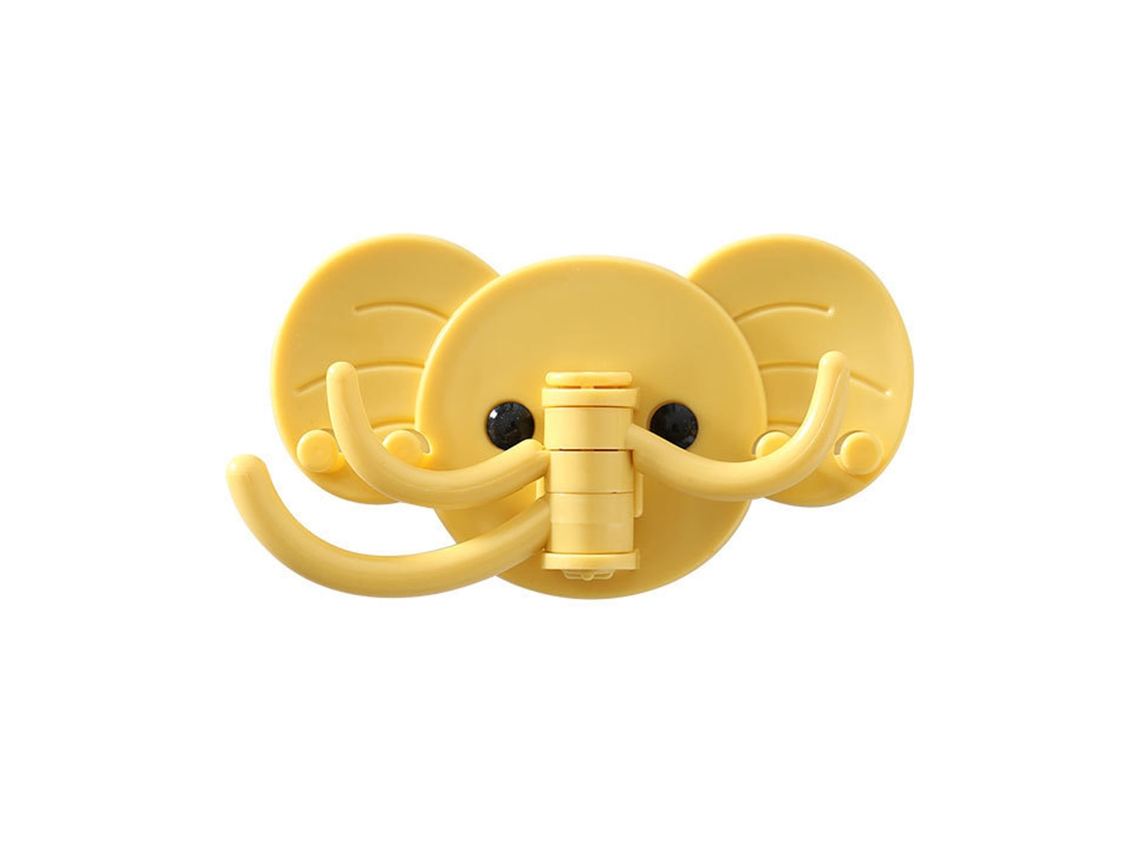 Gancho decorativo de pared autoadhesivo con forma de elefante de ABS