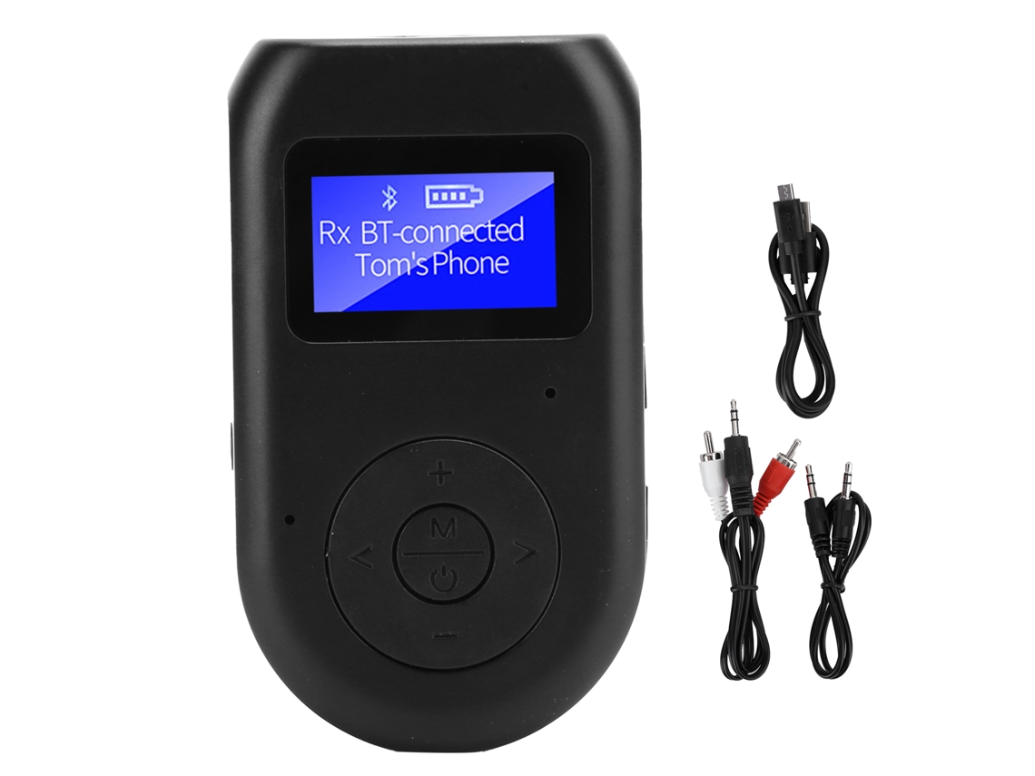 Adaptador Bluetooth 5.0 Con Pantalla Lcd, Receptor Y Transmisor Inalámbrico Usb 2 En 1, Audio Estéreo Aux