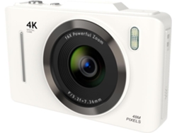 Cámara digital 4K HD con zoom de 16x y luz de relleno blanca Cuich
