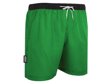 Bañador de hombre GUGGEN MOUNTAIN Style 6 a cuadros (Verde - XXL)