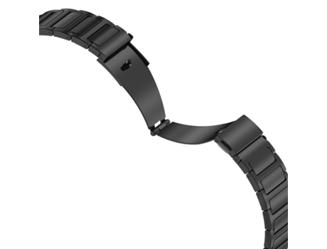 Pulseira de aço fina universal de 22 mm adequada para Samsung Huawei Negro INF