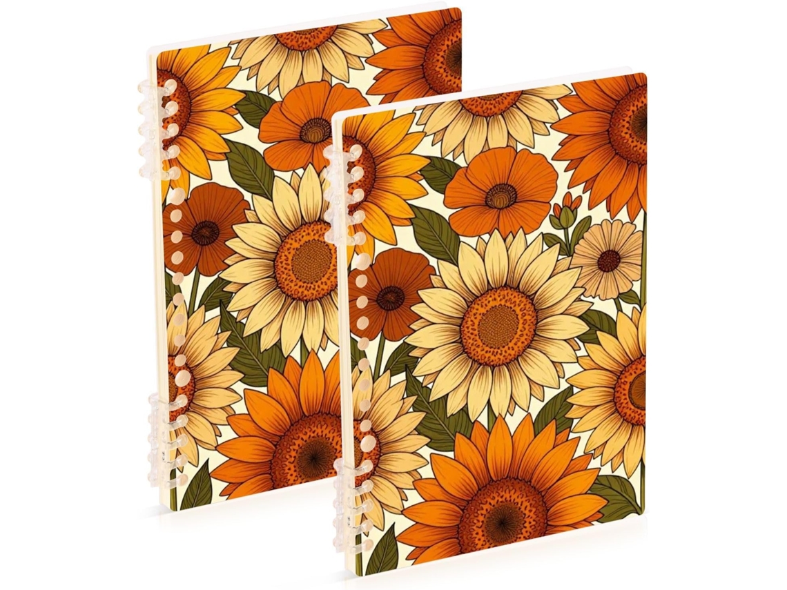 Besportble Juego De Girasoles Y Naranjas Y Polipropileno 21,1 X 14,5 Cm 21 X 14 Cm Encuadernador Flexible D...