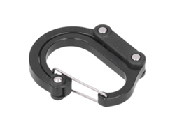 Mosquetón Portátil Multifuncional De Aleación De Aluminio En Forma De D Para Camping, Senderismo Y Actividades Al Aire Libre - Negro