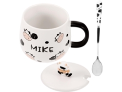 Taza De Café De Cerámica Con Diseño De Vaca Y Asa, Ideal Para El Hogar Y La Oficina.