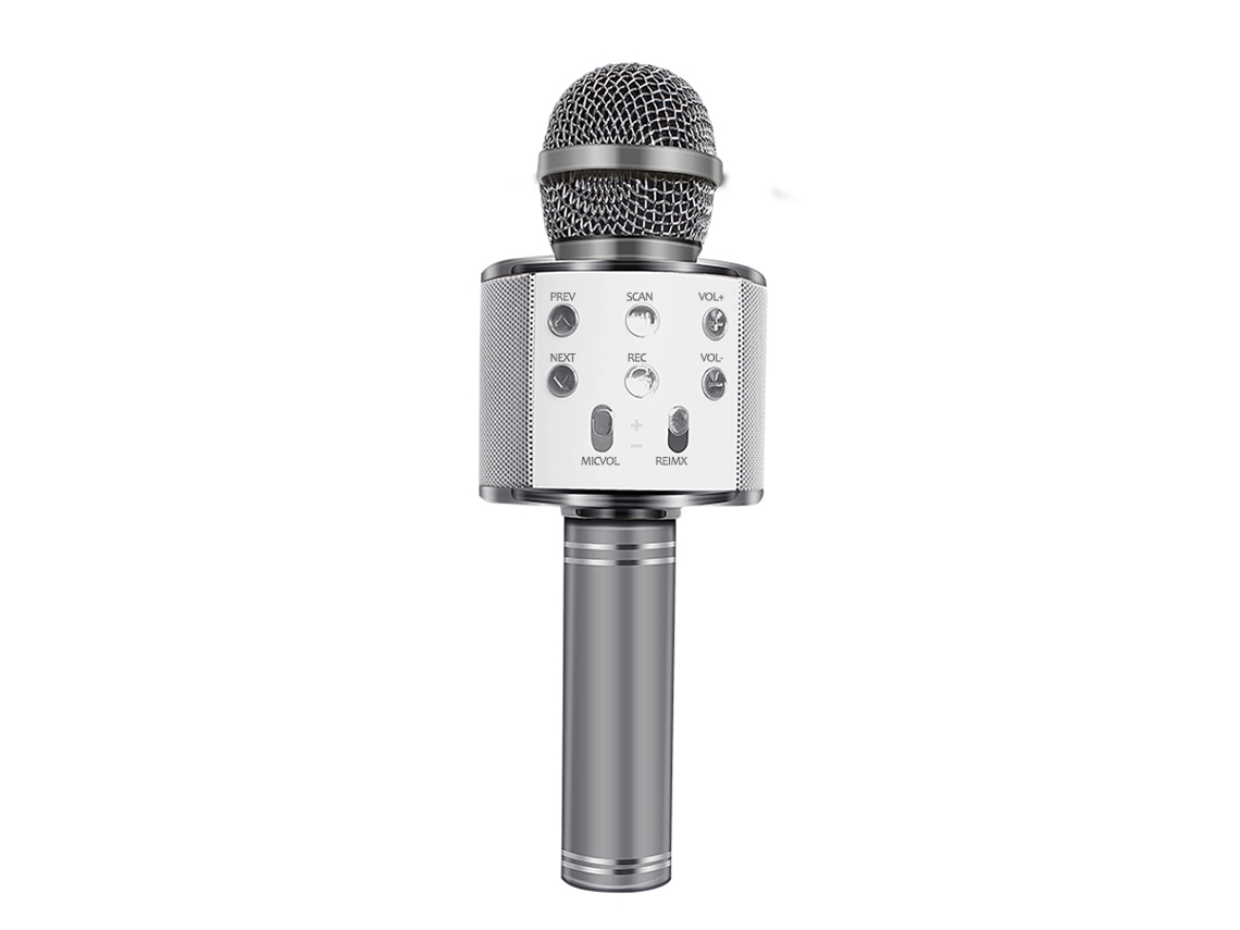 Micrófono CLINKS Karaoke Inalámbrico Plata (Edad Mínima Recomendada: 4 años)