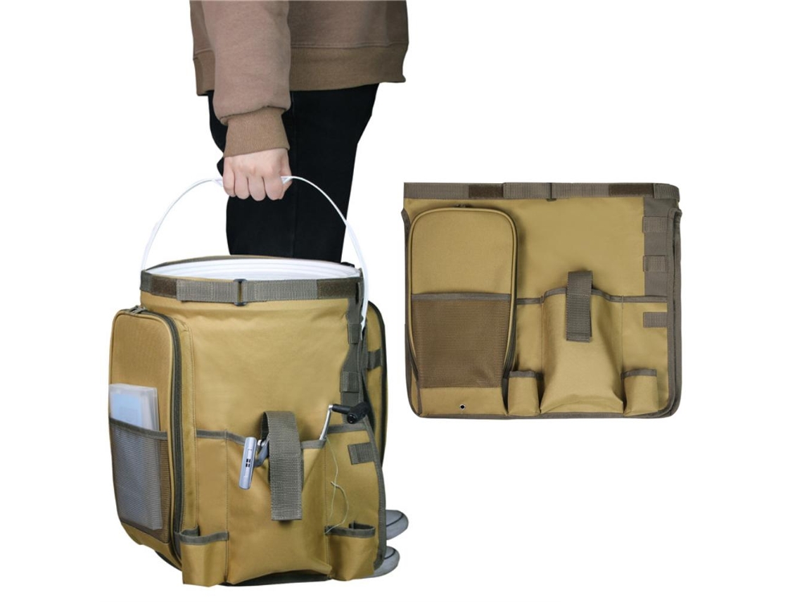 Cubo Organizador De Gran Capacidad Para Camping Y Pesca, Bolsa Para Herramientas De Camping, Pesca Y Jardinería.
