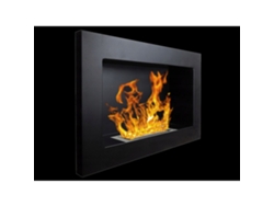 Chimenea de bioetanol de pared o empotrada Pisa Black L 65 x P 12 x H 40