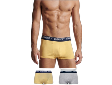 Boxers SUPERDRY Algodón Hombre (L - Amarillo)