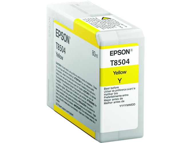 Cartucho de tinta original EPSON, T8504 80 ml , Amarillo, C13T850400, T8504