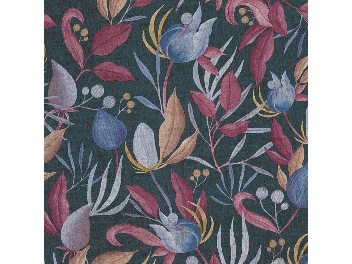 Profhome 790623-gu Papel Pintado Floral Ligeramente Texturado Mate 5,33 M2