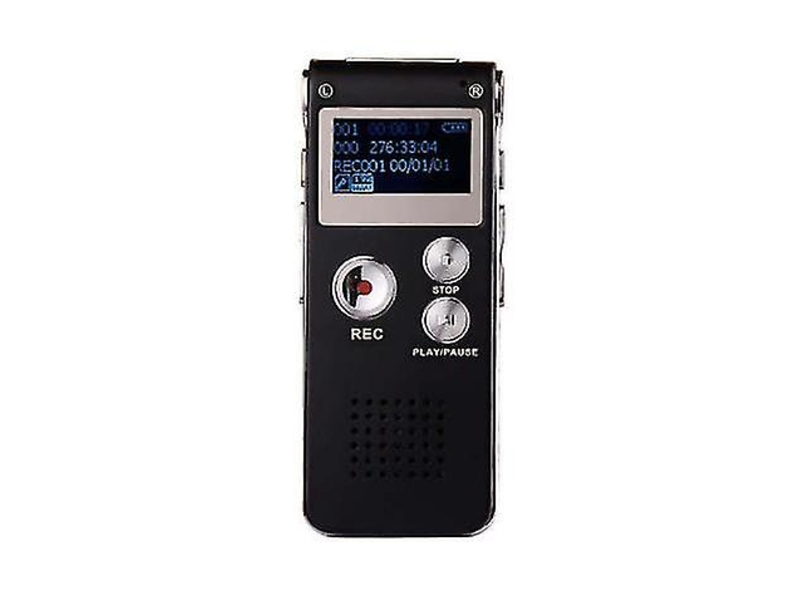 Grabadora de audio digital HD de 8 GB con 3 modos, reproductor MP3, grabación de voz para conferencias, entrevistas y cursos. Yizhood (negro).