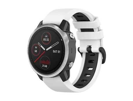 Correa Smartwatch Para Garmin Fenix 6S 22Mm Blanco-Negro VENISYMLIS