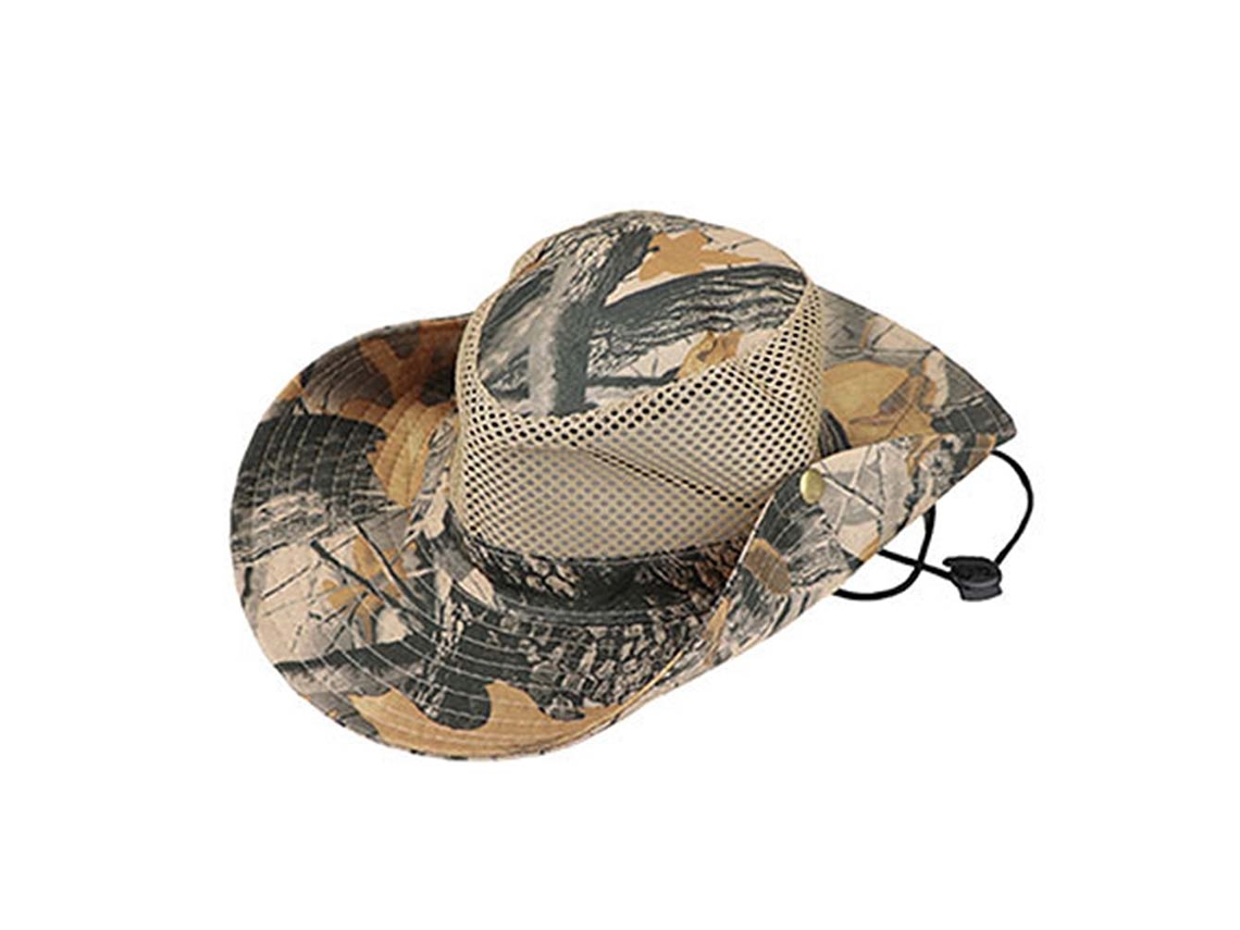 Danu26-gorra Boonie De Pesca Camuflaje Con Malla Y Patrón De Hojas Transpirable Color Caqui