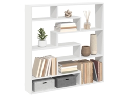 Estante Cubo De Pared 7 Compartimentos Madera Ingeniería Blanco