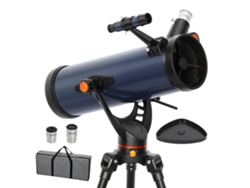 Telescopio Reflector Astronómico De 114 Mm Para Principiantes, Trípode Y Bolsa De Transporte.
