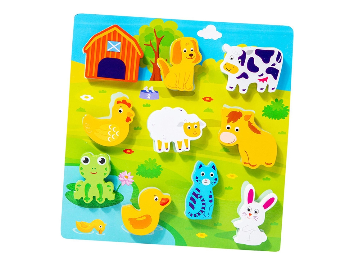 Rompecabezas de madera, juguete educativo, Slowmoose Farm
