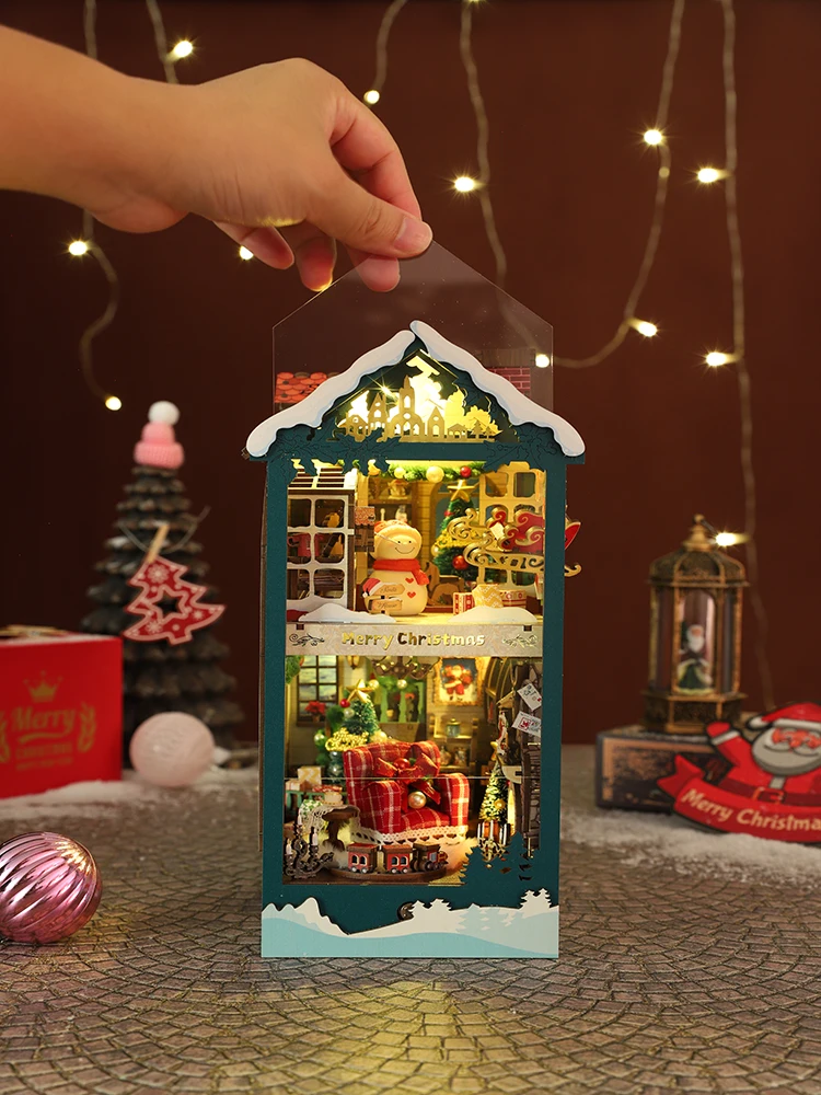 (sl20b Con Tapa) Casa De Muñecas Grande De Madera Para Armar, Muebles En Miniatura, Manualidades, Modelo De Casa De Muñecas, Juguete Para Armar