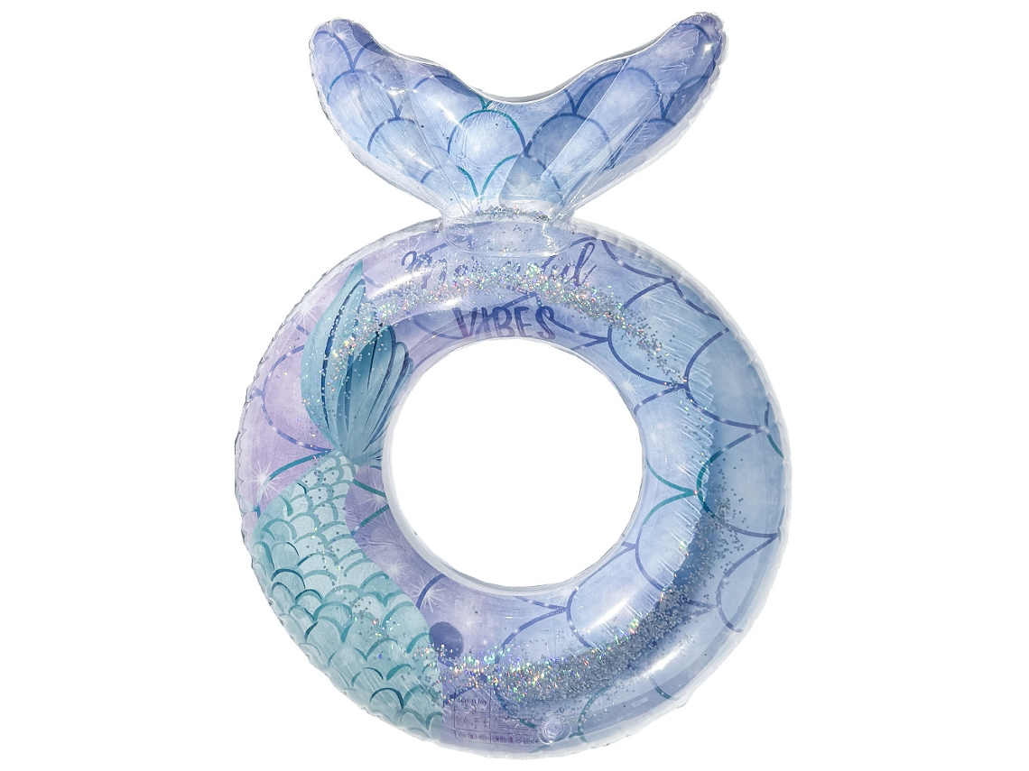Flotador hinchable de sirena para niños, ideal para actividades de verano al aire libre, duradero y antivuelco.