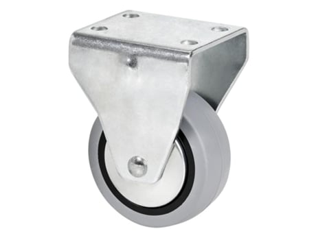 Rueda fija 17zr40-pgi poliamix-goma gris eje liso ALEX