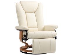 Este Sillón Reclinable Giratorio Cuenta Con Un Respaldo Y Reposapiés Ajustables Y Puede Soportar Hasta 150 Kg.