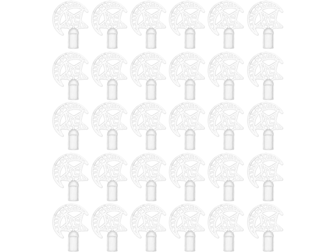 Paquete De 200 Luces Led De Plástico Transparente, Tamaño Pequeño, Con Forma De Estrella Y Luna.