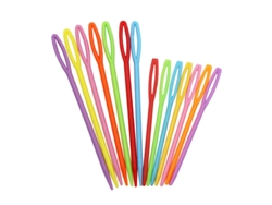Juego de 20 agujas de plástico para coser y crochet, kit de bricolaje colorido, Tommy01