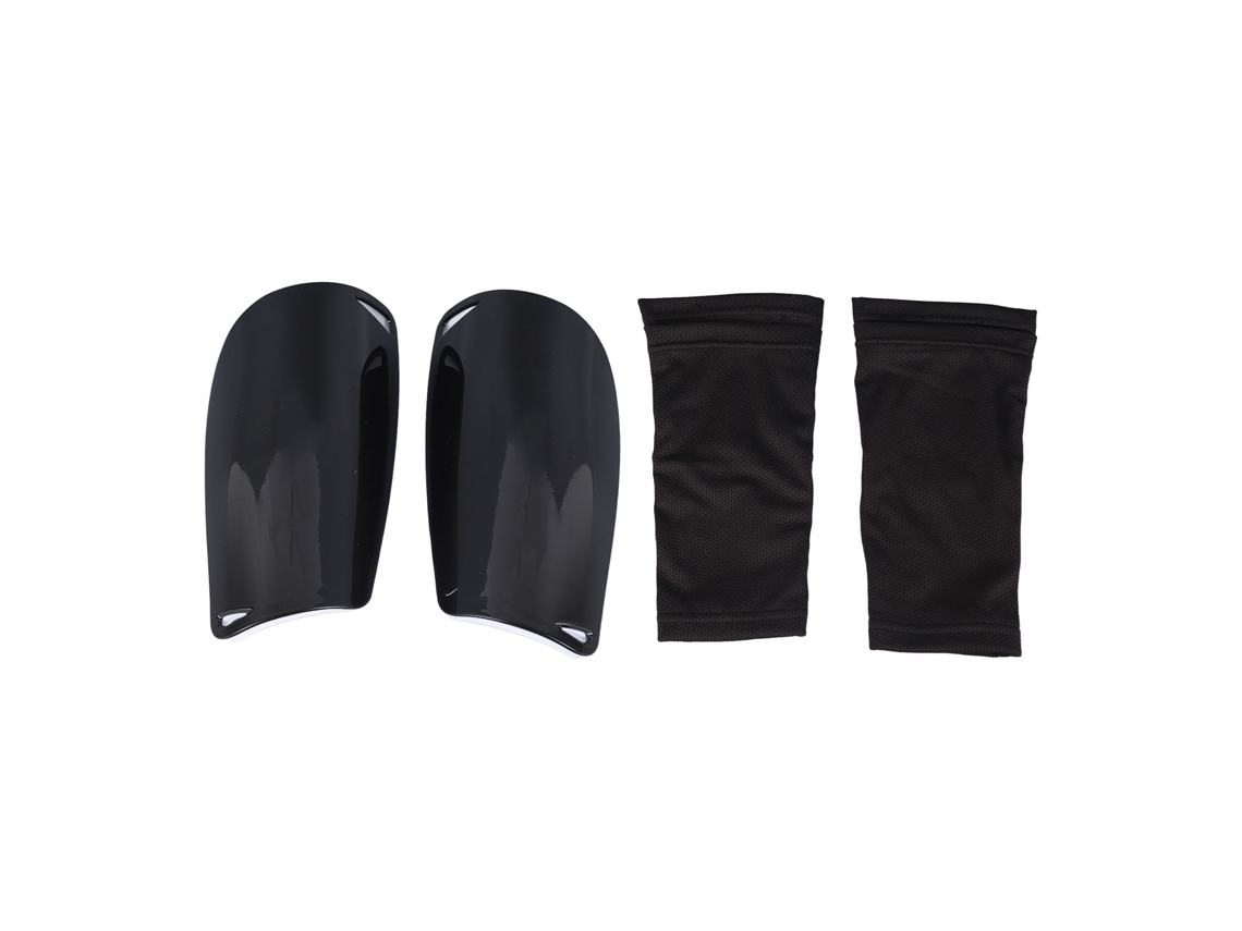 Espinilleras Para Fútbol Infantil Y Adulto, Calcetines De Doble Capa, Equipamiento De Fútbol Negro, Talla M.