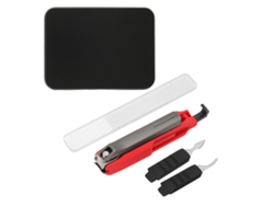 Tijeras De Uñas Multifuncionales Antisalpicaduras, Resistentes A Roturas, Para Pulido Físico, Rojas Y Negras.