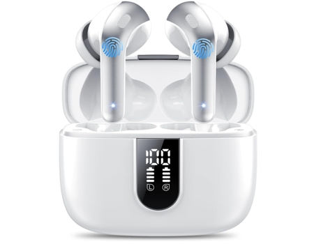 Auriculares Inalámbricos Tiempo Reproducción Horas Aumento CHRONUS Bluetooth Blanco
