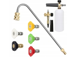 Set De Boquillas Y Lanza Para Hidrolimpiadora – 5 Boquillas (°-6°) + Lanza 34cm | Max 25 Bar | Canon De Espuma 1ml